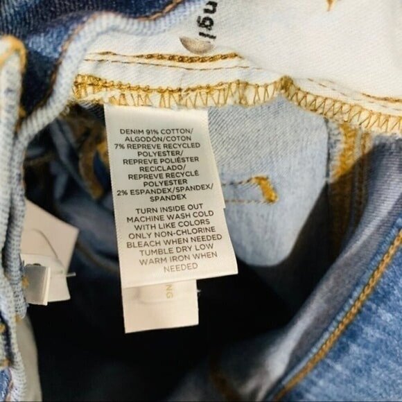 Loft NWT Double Frayed Skinny Jeans Size 24 - Picture 12 of 12